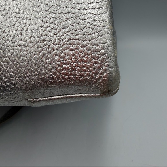 Ted Baker Silver Leather Shoulder Bag Pink Bow Lining main image 7